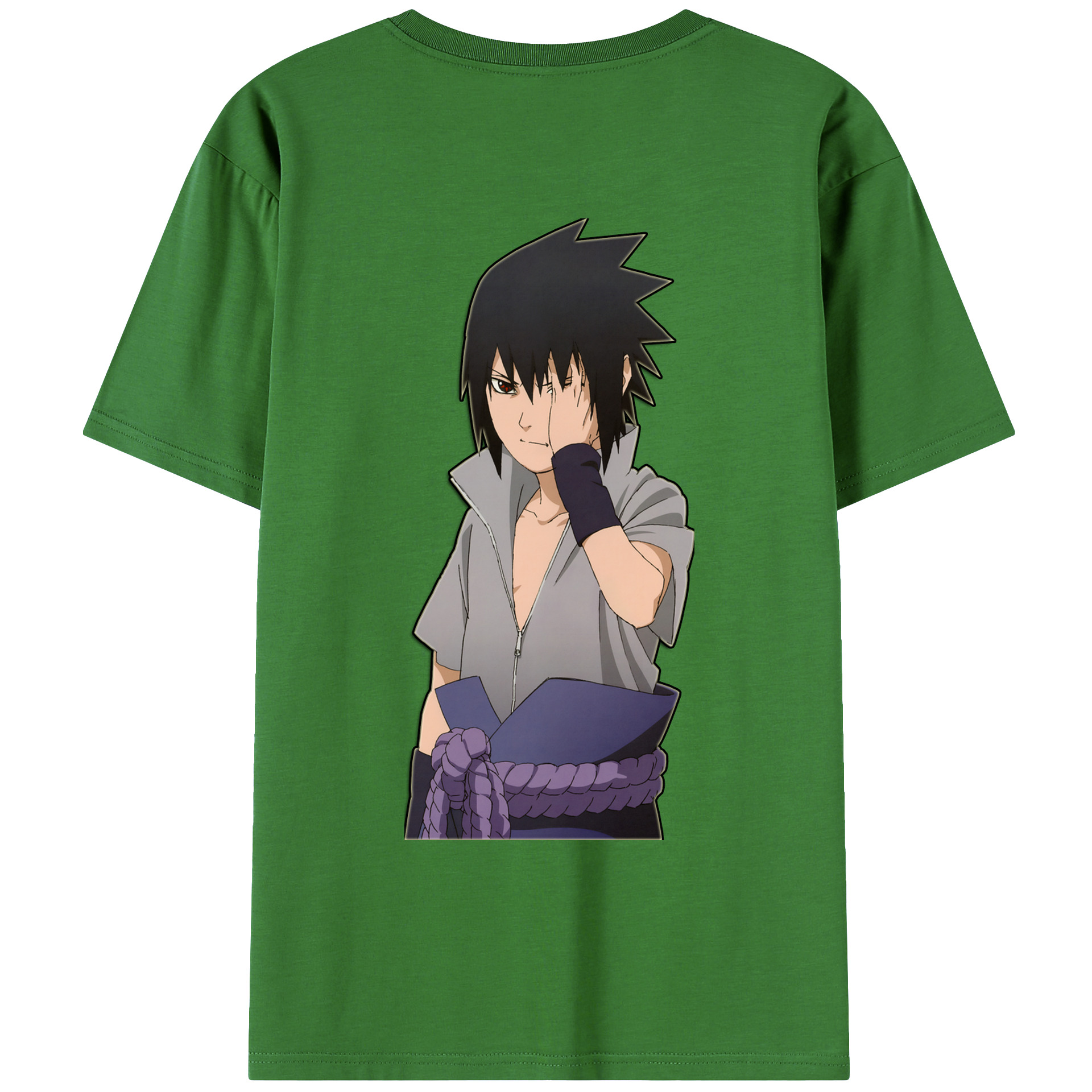 （画像用） NARUTO -ナルト- うちは サスケ Uchiha Sasuke レディース半袖Tシャツ(バックプリント)